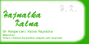 hajnalka kalna business card